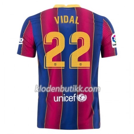 FC Barcelona Arturo Vidal 22 Hjemme Fotballdrakt 2020-2021 Kortermet